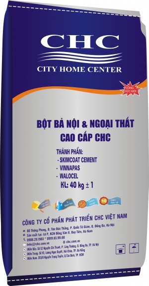 BỘT BẢ NỘI & NGOẠI THẤT CAO CẤP CHC 40KG